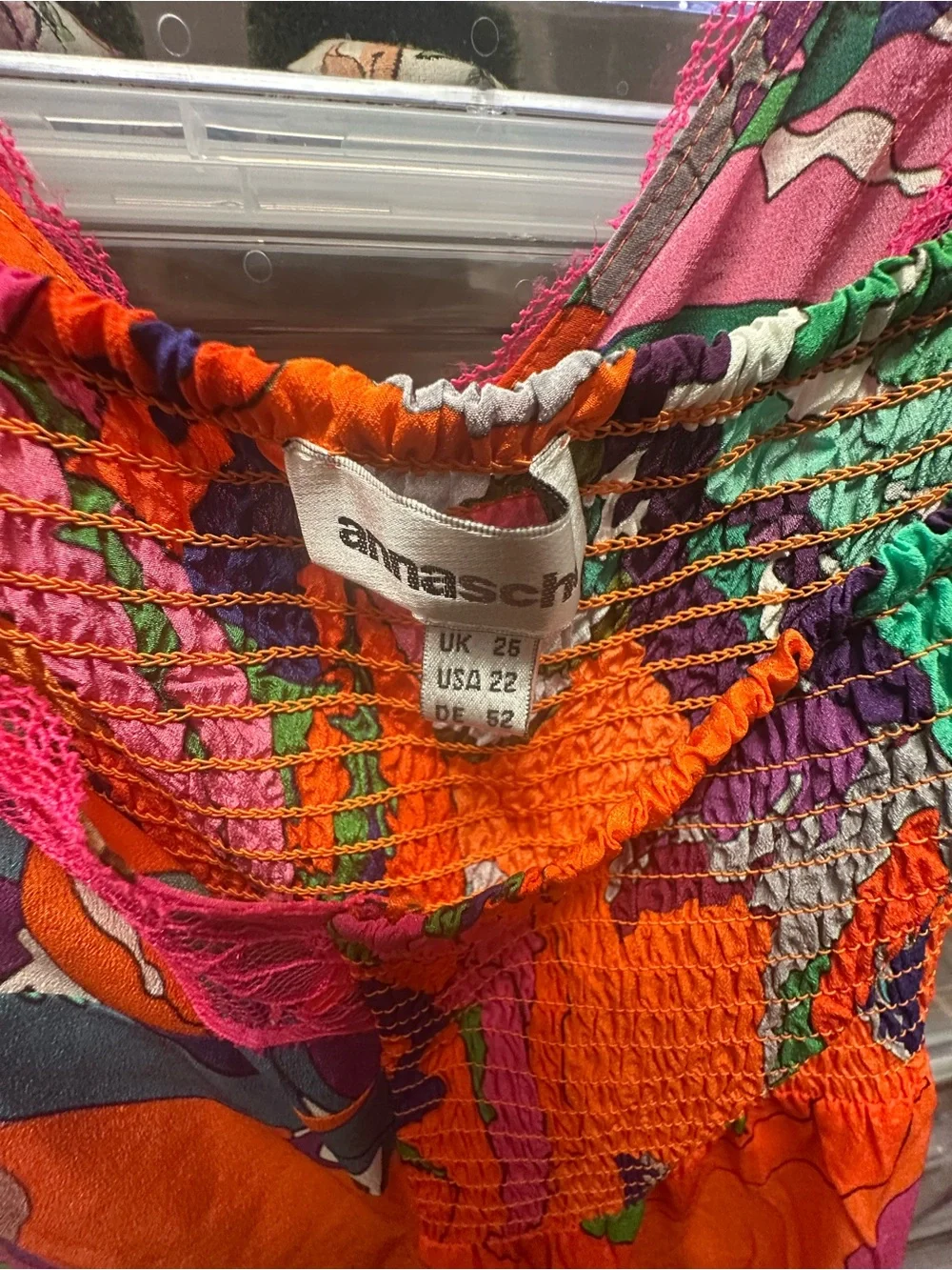 Anna Scholz Orange/Pink Kimono robe and gown